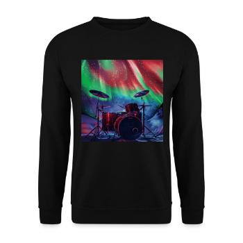 Schlagzeug - Unisex Pullover - Schwarz - Vorne - Alina (178cm) & Michal (187cm)