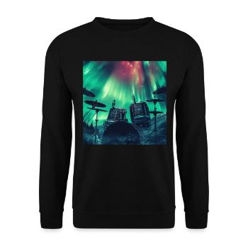 Schlagzeug - Unisex Pullover - Schwarz - Vorne - Alina (178cm) & Michal (187cm)