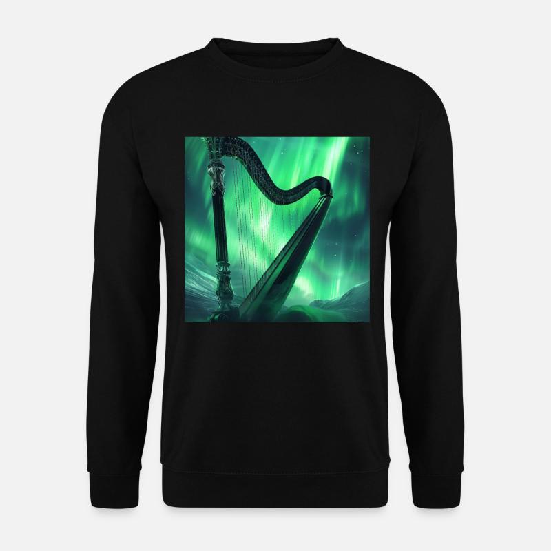 Harfe - Unisex Pullover - Schwarz