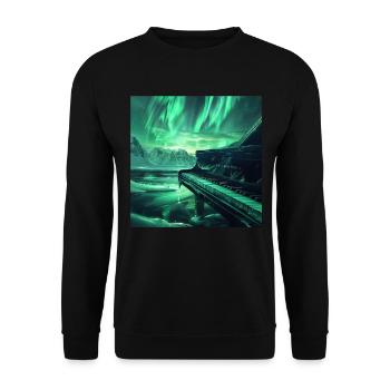 Klavier - Unisex Pullover - Schwarz - Vorne - Alina (178cm) & Michal (187cm)