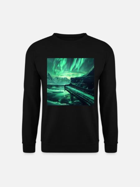 Klavier - Unisex Pullover - Schwarz