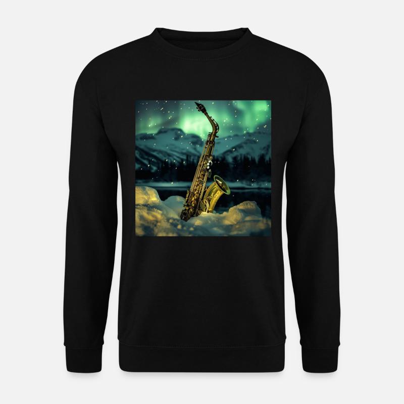 Saxophon - Unisex Pullover - Schwarz