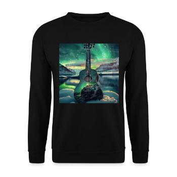 Ukulele - Unisex Pullover - Schwarz - Vorne - Alina (178cm) & Michal (187cm)