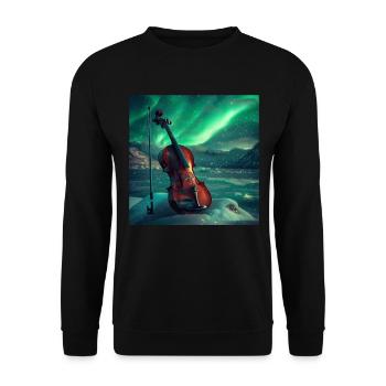 Violine - Unisex Pullover - Schwarz - Vorne - Alina (178cm) & Michal (187cm)