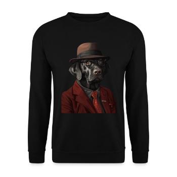 Labrador Retriever - Unisex Pullover - Schwarz - Vorne - Alina (178cm) & Michal (187cm)