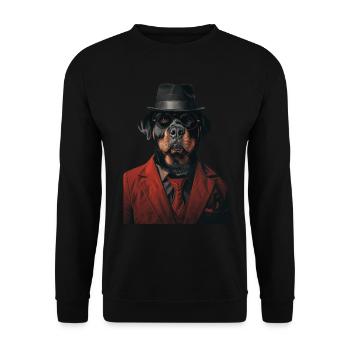 Rottweiler - Unisex Pullover - Schwarz - Vorne - Alina (178cm) & Michal (187cm)