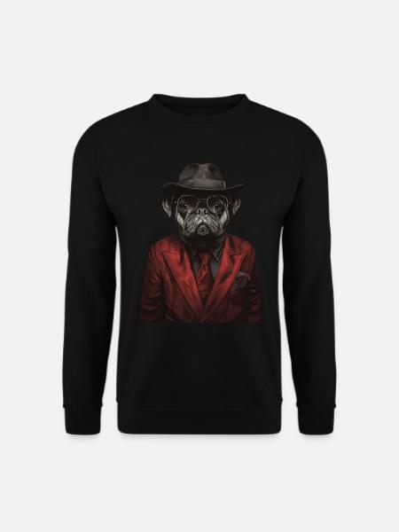 Mops - Unisex Pullover - Schwarz