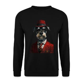 Schnauzer - Unisex Pullover - Schwarz - Vorne - Alina (178cm) & Michal (187cm)