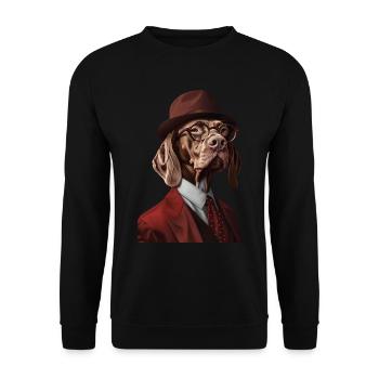 Vizsla - Unisex Pullover - Schwarz - Vorne - Alina (178cm) & Michal (187cm)