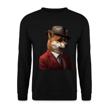 Shiba Inu - Unisex Pullover - Schwarz - Vorne - Alina (178cm) & Michal (187cm)