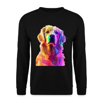 Golden Retriever - Unisex Pullover - Schwarz - Vorne - Alina (178cm) & Michal (187cm)