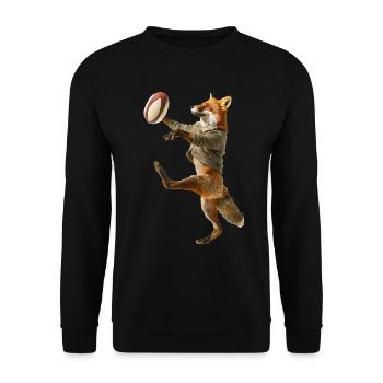 Fuchs - Unisex Pullover - Schwarz - Vorne - Alina (178cm) & Michal (187cm)