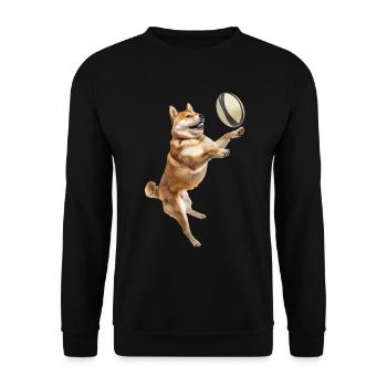 Shiba Inu - Unisex Pullover - Schwarz - Vorne - Alina (178cm) & Michal (187cm)