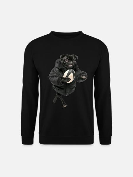 Mops - Unisex Pullover - Schwarz