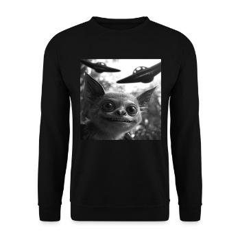 Schläger - Unisex Pullover - Schwarz - Vorne - Alina (178cm) & Michal (187cm)