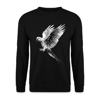 Sittiche - Unisex Pullover - Schwarz - Vorne - Alina (178cm) & Michal (187cm)