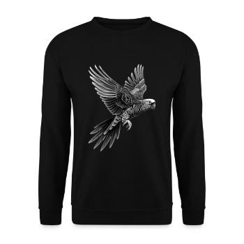 Sittiche - Unisex Pullover - Schwarz - Vorne - Alina (178cm) & Michal (187cm)