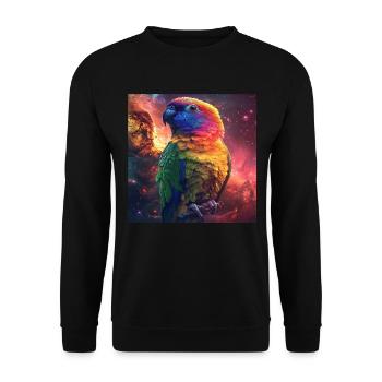 Sittiche - Unisex Pullover - Schwarz - Vorne - Alina (178cm) & Michal (187cm)