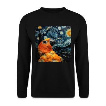 Sittiche - Unisex Pullover - Schwarz - Vorne - Alina (178cm) & Michal (187cm)