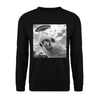 Sittiche - Unisex Pullover - Schwarz - Vorne - Alina (178cm) & Michal (187cm)