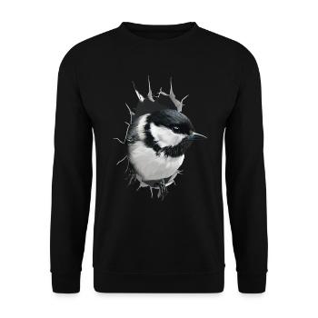 Meise - Unisex Pullover - Schwarz - Vorne - Alina (178cm) & Michal (187cm)