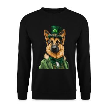 Deutscher Schäferhund - Unisex Pullover - Schwarz - Vorne - Alina (178cm) & Michal (187cm)