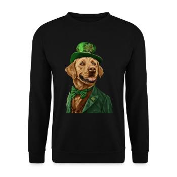 Labrador Retriever - Unisex Pullover - Schwarz - Vorne - Alina (178cm) & Michal (187cm)