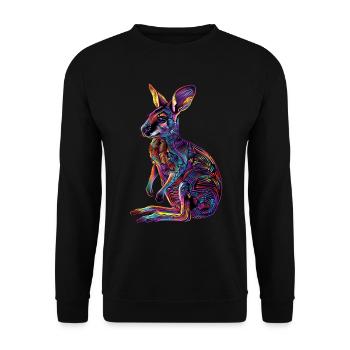Wallaby - Unisex Pullover - Schwarz - Vorne - Alina (178cm) & Michal (187cm)