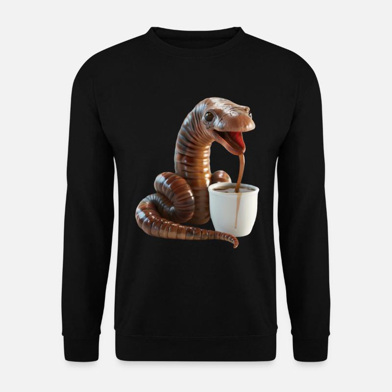 Wurm Kaffee - Unisex Pullover - Schwarz