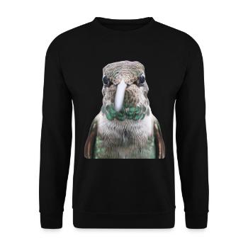 Kolibri - Unisex Pullover - Schwarz - Vorne - Alina (178cm) & Michal (187cm)
