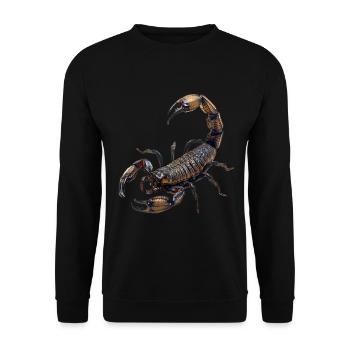 Skorpion - Unisex Pullover - Schwarz - Vorne - Alina (178cm) & Michal (187cm)
