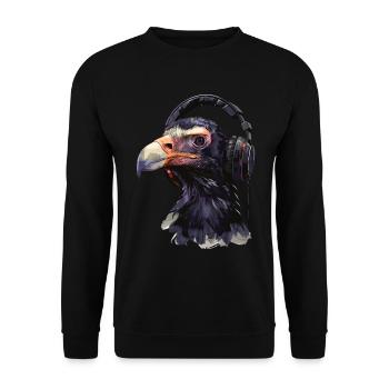 Geier - Unisex Pullover - Schwarz - Vorne - Alina (178cm) & Michal (187cm)