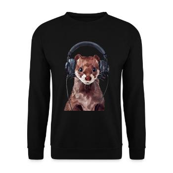 Wiesel - Unisex Pullover - Schwarz - Vorne - Alina (178cm) & Michal (187cm)