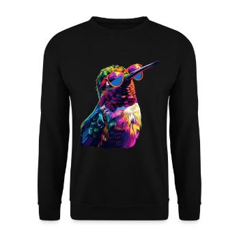Kolibri - Unisex Pullover - Schwarz - Vorne - Alina (178cm) & Michal (187cm)