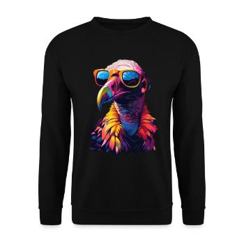 Geier - Unisex Pullover - Schwarz - Vorne - Alina (178cm) & Michal (187cm)