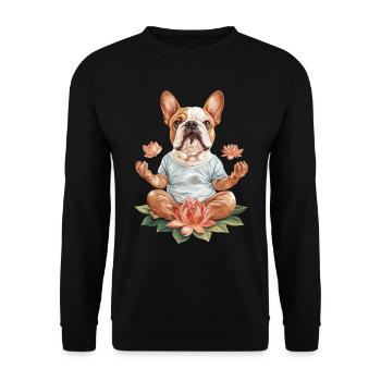 Bulldogge - Unisex Pullover - Schwarz - Vorne - Alina (178cm) & Michal (187cm)