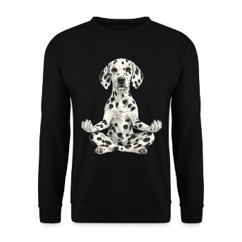 Dalmatiner - Unisex Pullover - Schwarz - Vorne - Alina (178cm) & Michal (187cm)