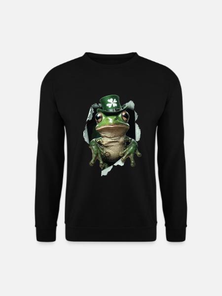 St. Patrick Frosch - Unisex Pullover - Schwarz