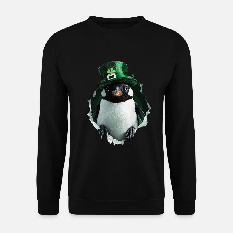 St. Patrick Pinguin - Unisex Pullover - Schwarz