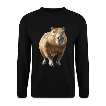 Wasserschwein - Unisex Pullover - Schwarz - Vorne - Alina (178cm) & Michal (187cm)