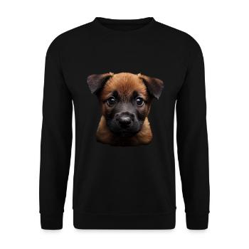 Belgischer Malinois - Unisex Pullover - Schwarz - Vorne - Alina (178cm) & Michal (187cm)