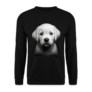 Labrador Retriever - Unisex Pullover - Schwarz - Vorne - Alina (178cm) & Michal (187cm)