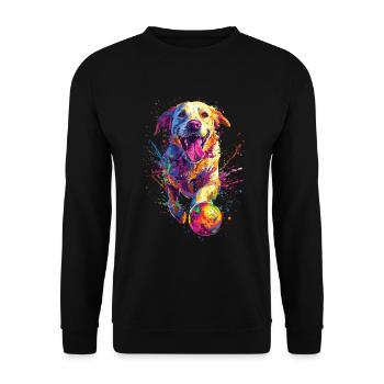 Labrador Retriever - Unisex Pullover - Schwarz - Vorne - Alina (178cm) & Michal (187cm)
