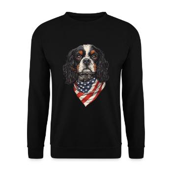 Cavalier King Charles - Unisex Pullover - Schwarz - Vorne - Alina (178cm) & Michal (187cm)