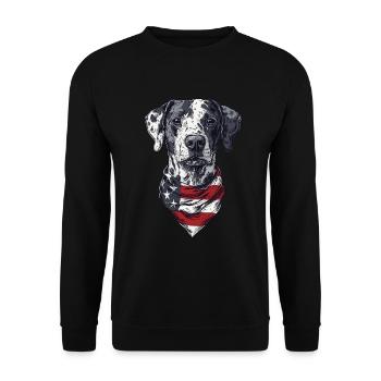 Dalmatiner - Unisex Pullover - Schwarz - Vorne - Alina (178cm) & Michal (187cm)