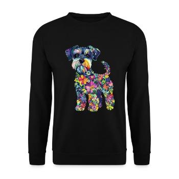 Zwergschnauzer - Unisex Pullover - Schwarz - Vorne - Alina (178cm) & Michal (187cm)
