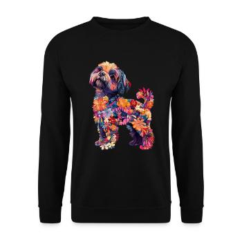 Shih Tzu - Unisex Pullover - Schwarz - Vorne - Alina (178cm) & Michal (187cm)