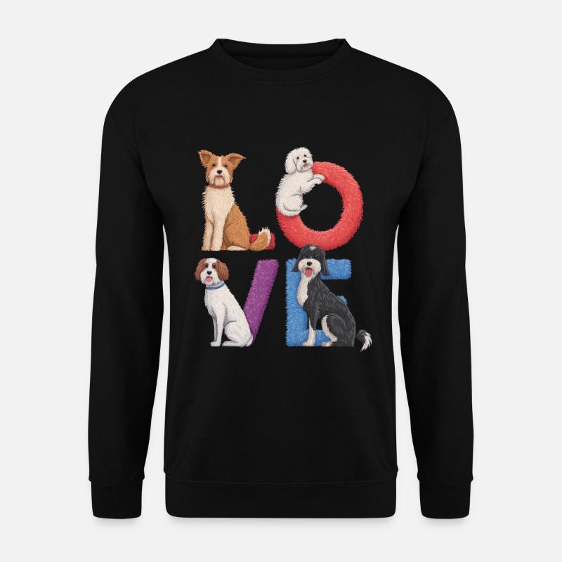 Liebe Hunde - Unisex Pullover - Schwarz