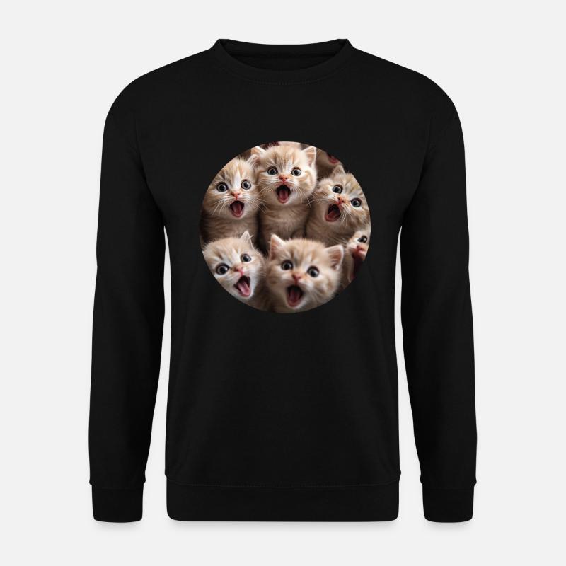 Schottische Faltohrkatze - Unisex Pullover - Schwarz