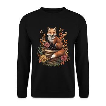 Fuchs - Unisex Pullover - Schwarz - Vorne - Alina (178cm) & Michal (187cm)